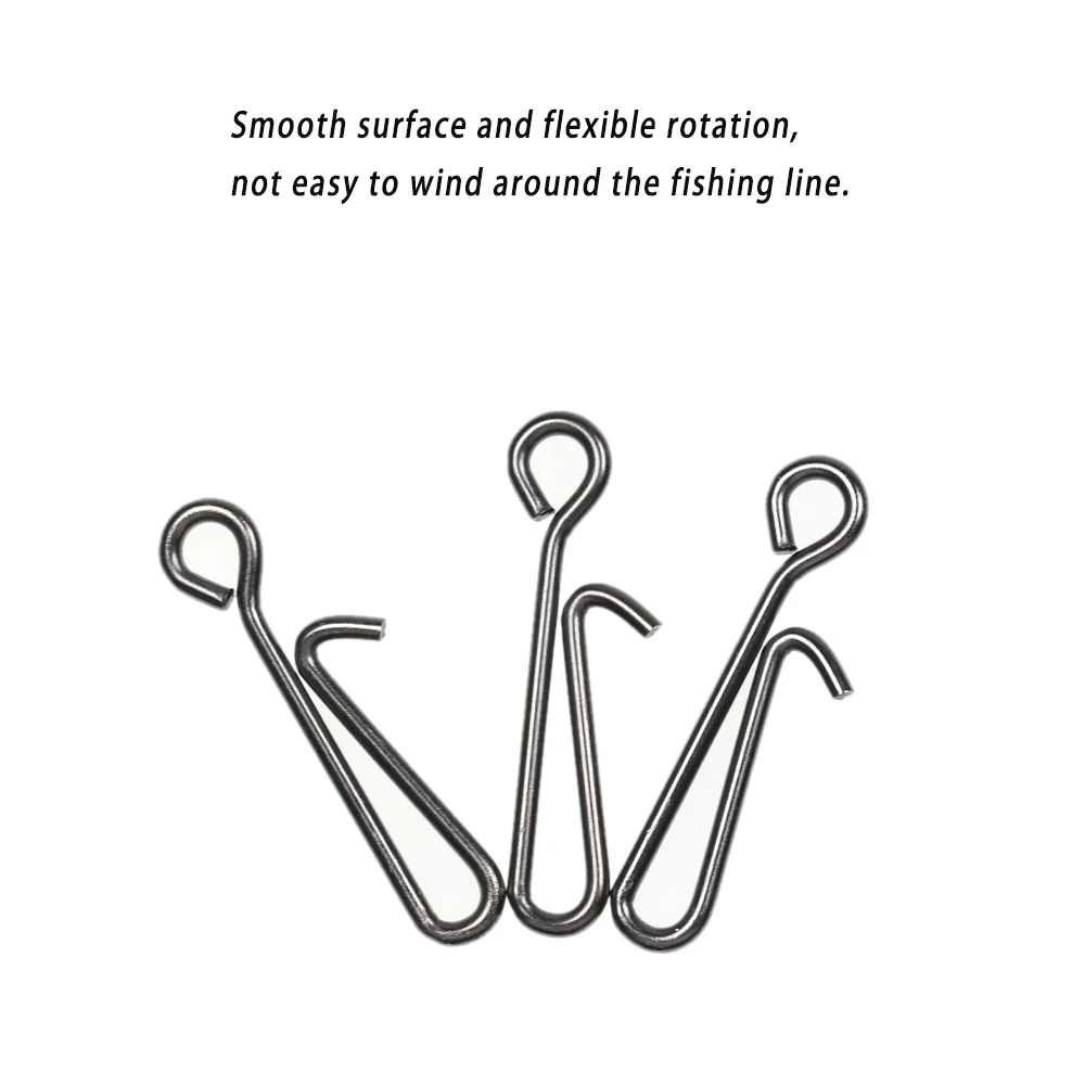 LIONRIVER-gancho de pesca giratorio de acero inoxidable, Conector de cebo para lubina, trucha, aparejos de pesca en el mar - imagen 5