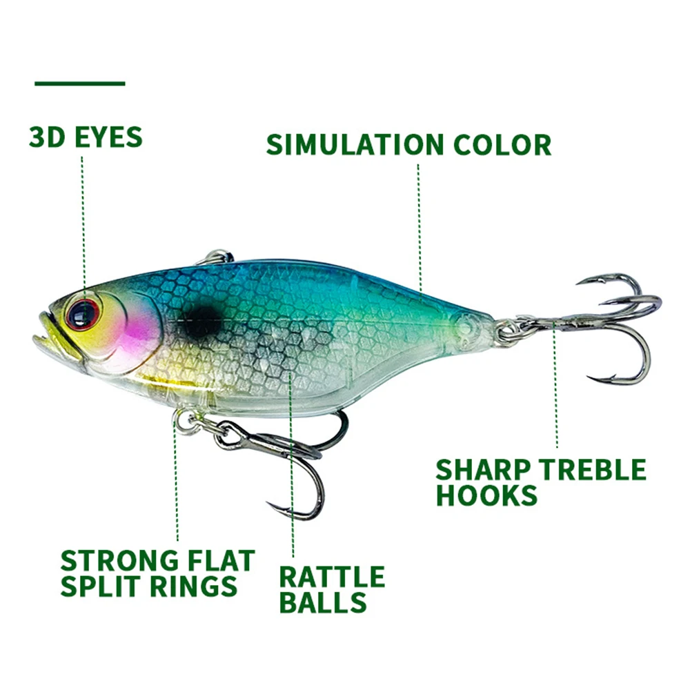 Señuelos de pesca hundidos VIB Wobbler, 6cm, 11,9g, vibración de fundición larga, cebo duro Artificial, Jerkbait, pesca en agua de mar, lubina VIBE132 - imagen 4