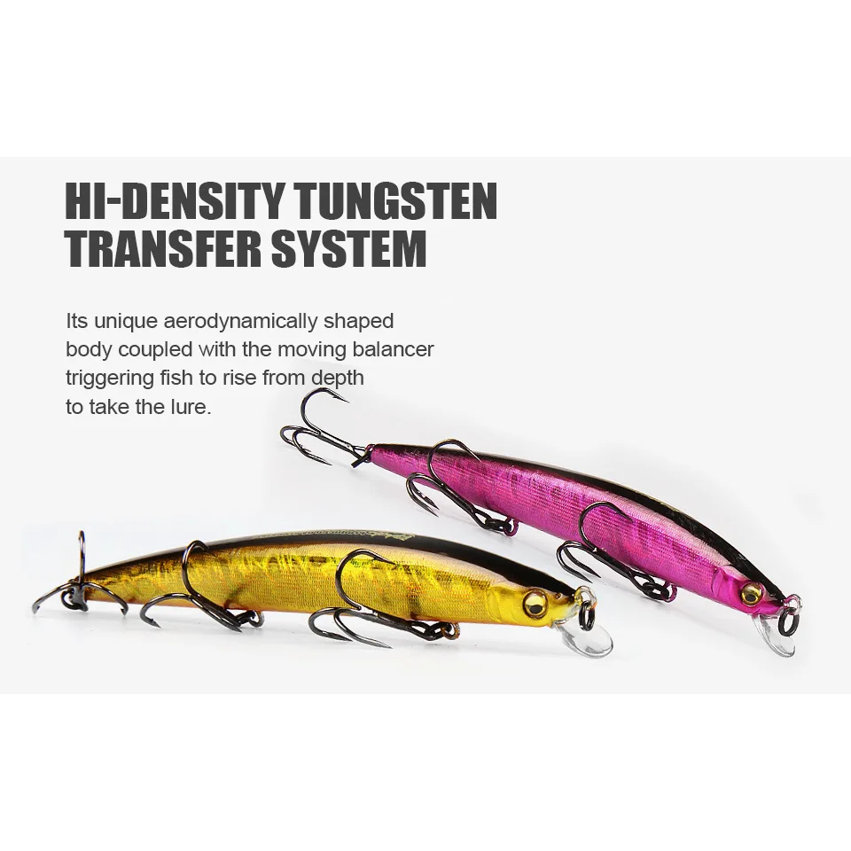 BEARKING-señuelo de pesca Minnow, 12cm, 12g, cebo duro Artificial, Wobblers de lubina, Crankbait, Lucio, anzuelos triples, aparejos - imagen 3