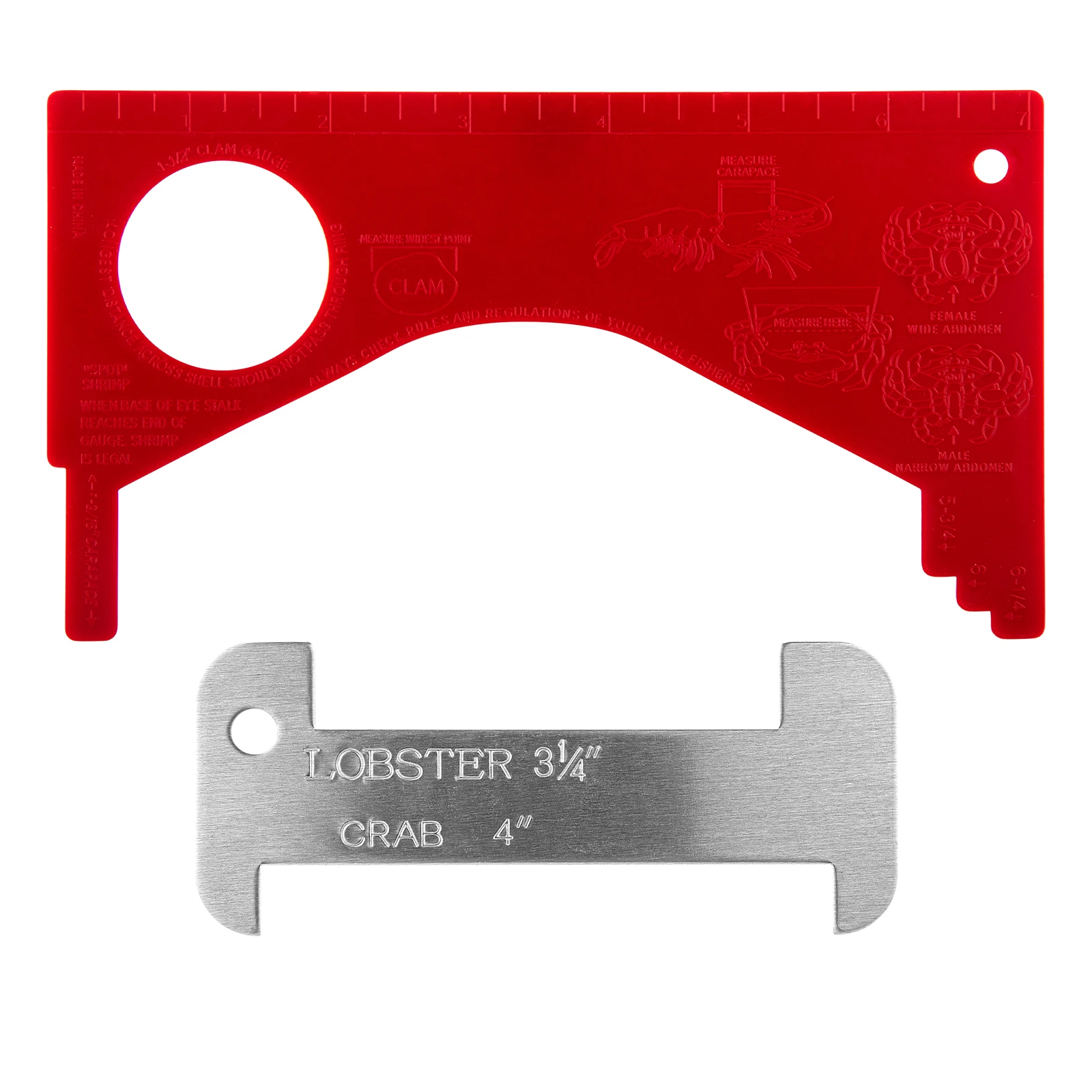 Calibrador de Cangrejos y Langostas – PVC y Aluminio - imagen 2