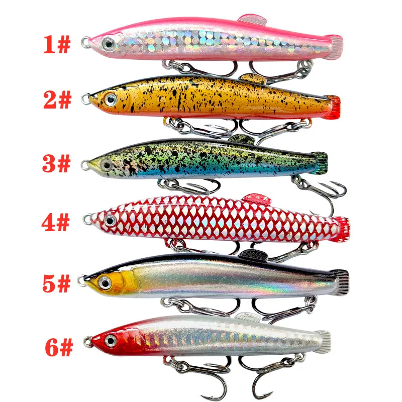 Señuelo de Pesca de lápiz que se hunde en el piezas, anzuelo duro de Metal Artificial, ojos 3D, aparejos de Pesca de trucha, 8,8 cm, 13,6g, 1 unidad - imagen 3