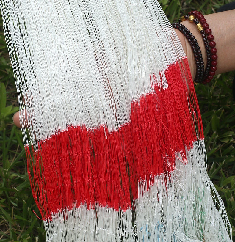 Finefish-tela de red fundida de línea de Color PE tejida hecha a mano sin plomo, redes de pesca para lanzar a mano, red para atrapar peces, alta resistencia - imagen 5