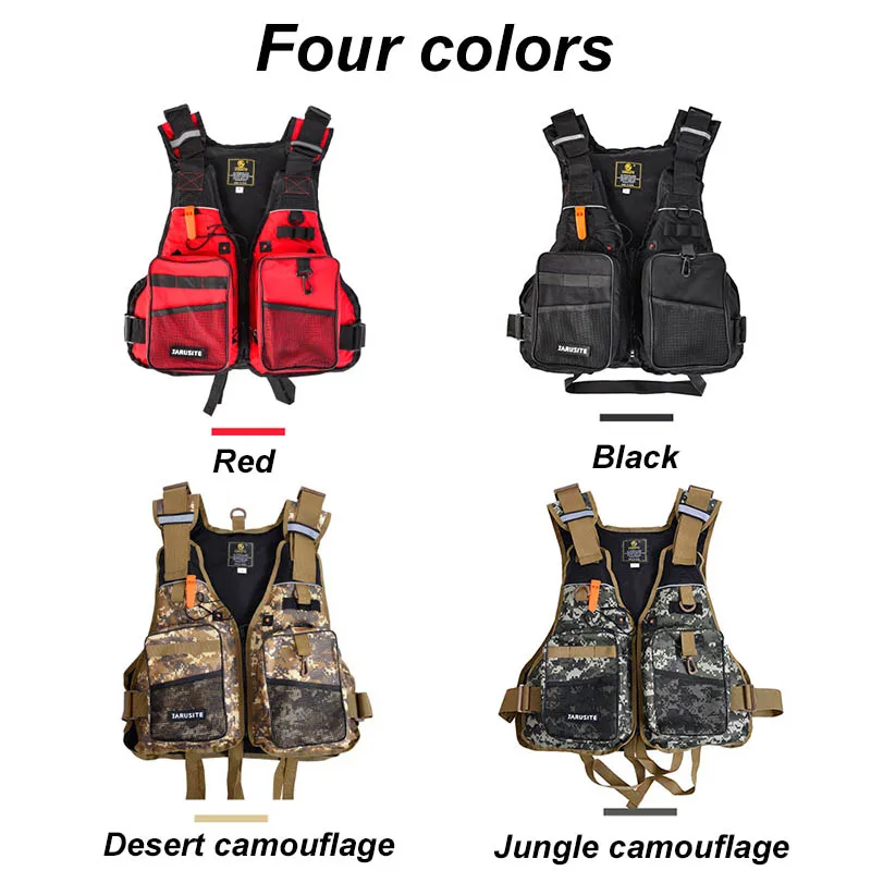 Chaleco salvavidas de camuflaje al aire libre, chaleco de flotabilidad, chaleco salvavidas de pesca con señuelo, traje de pesca con mosca, Chaleco de equipo de pesca - imagen 2