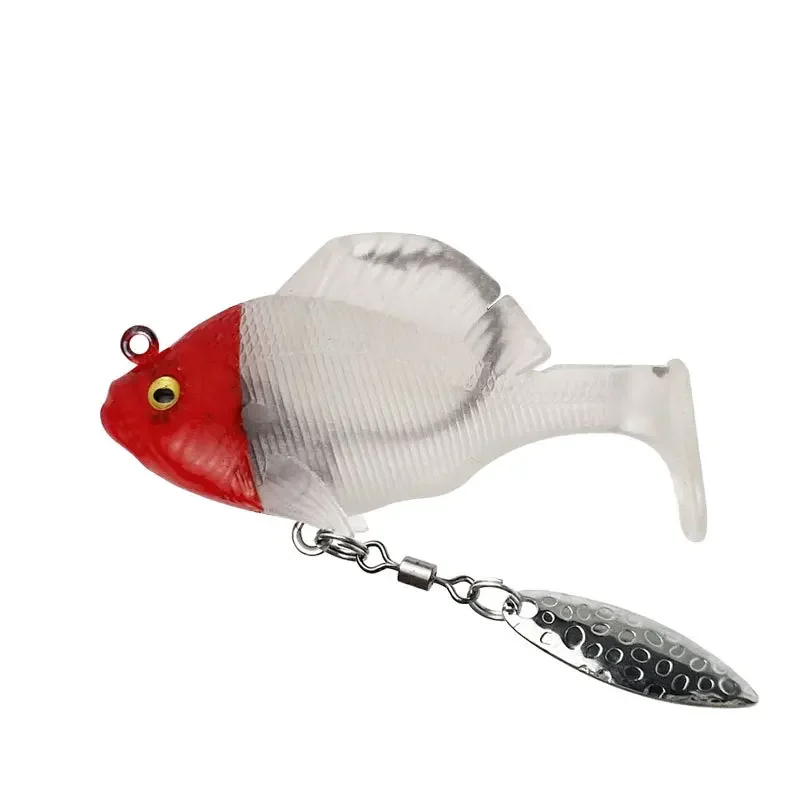 Señuelos de pesca 60mm 10g cebos blandos silicona Swimbait Jig Head Minnow cebo Artificial para lubina Pike perca señuelo de pesca - imagen 3