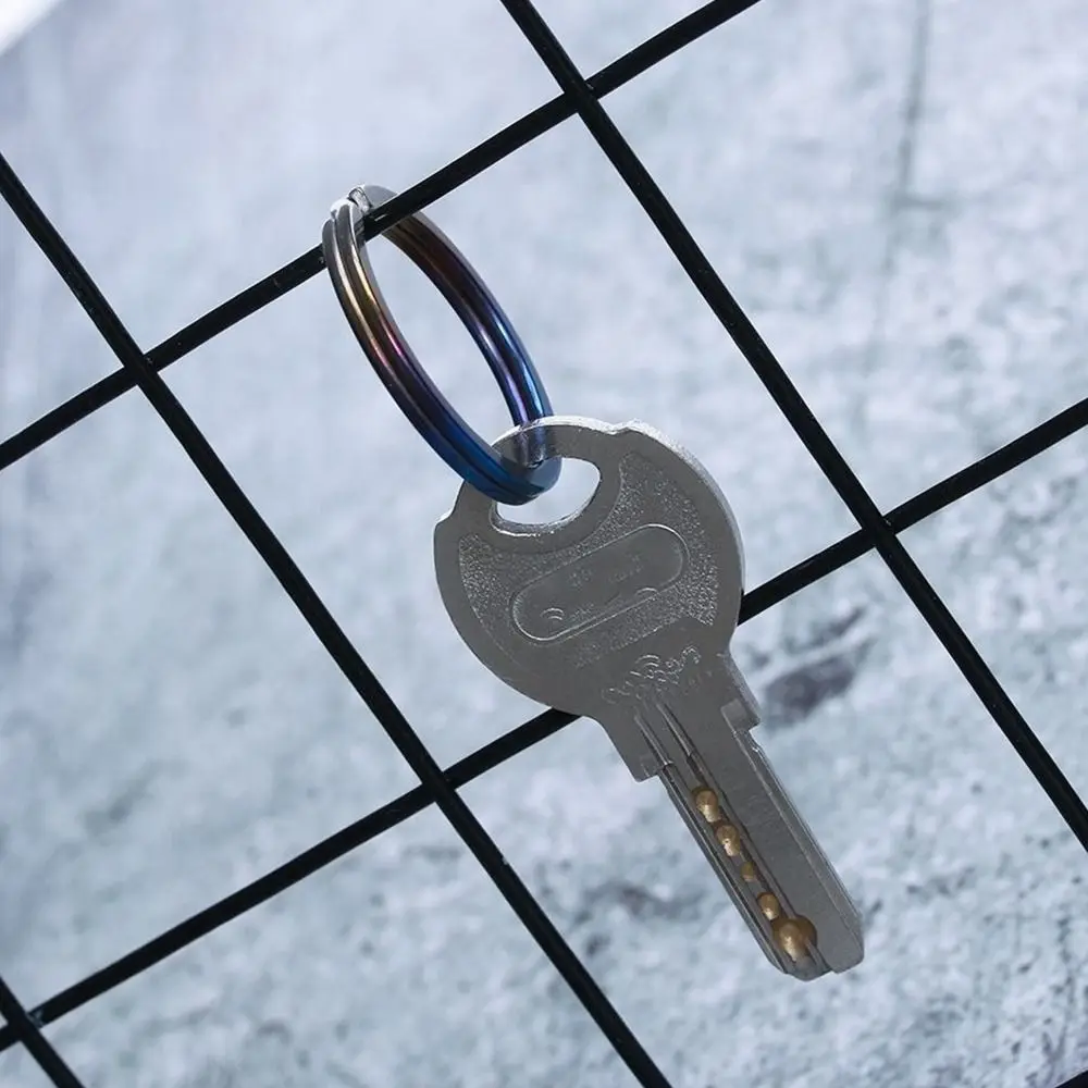 5 uds nuevo 10/12mm aleación de titanio EDC llavero 5 colores llavero portátil círculo Clip llavero Camping viaje herramienta colgante - imagen 5