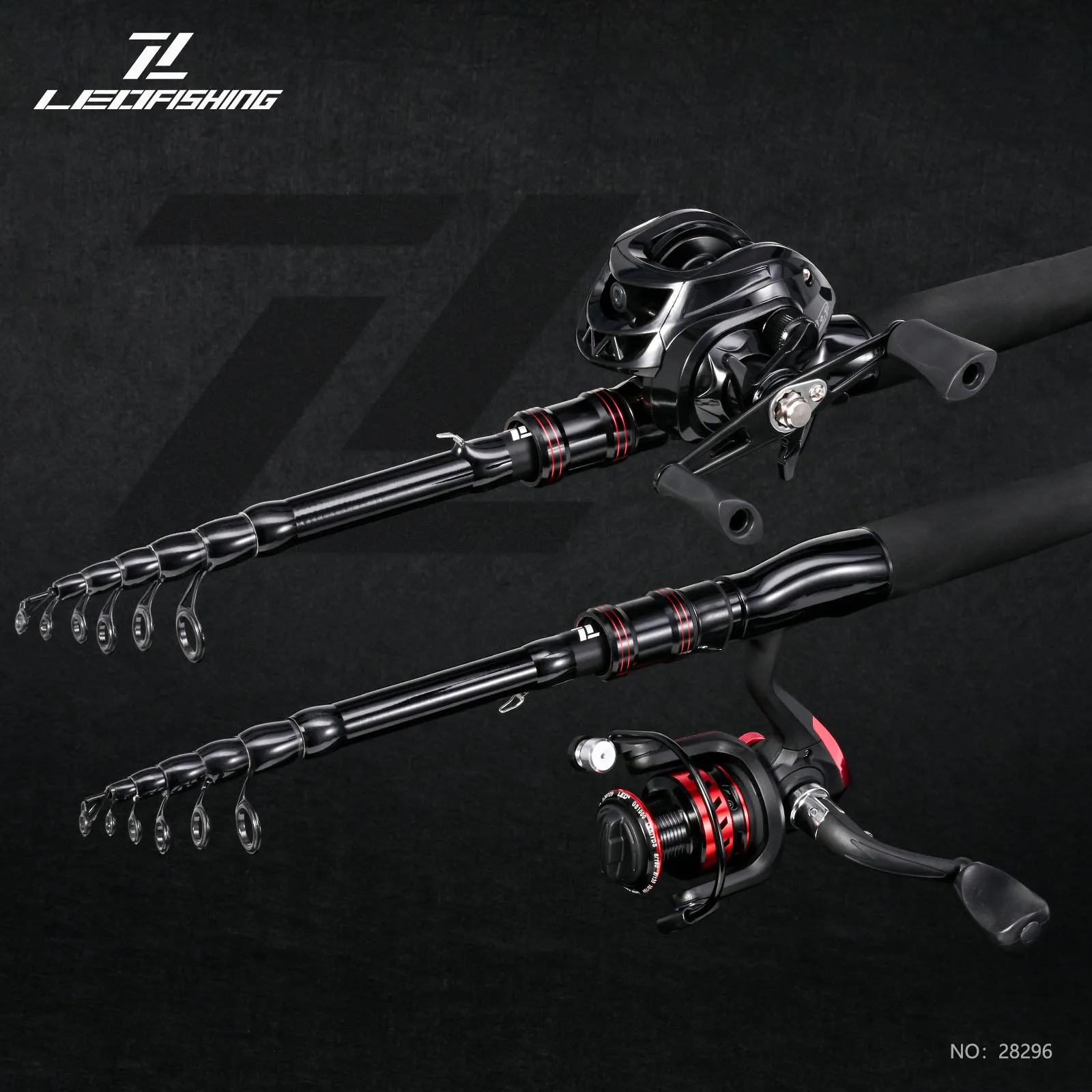 Caña de pescar de fundición, caña de pescar de carbono, pesca para acampar, 4-6 guías, tamaño compacto y doblado, caña de pescar de acción rápida - imagen 3