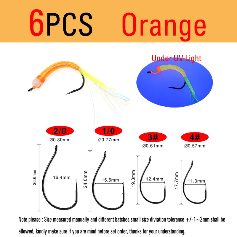 6pcs Orange