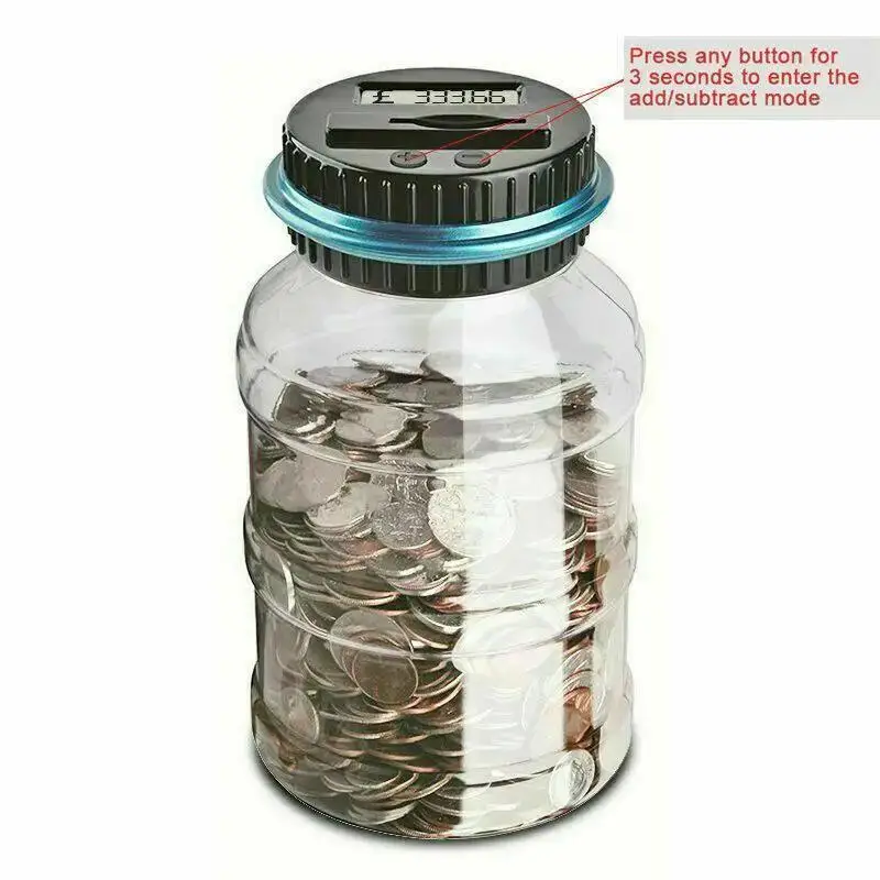 Nuevo tanque de almacenamiento de monedas inteligente, tanque de almacenamiento de monedas de Euro/USD, caja de depósito de hucha, caja de efectivo, el mejor regalo de cumpleaños para niños - imagen 4