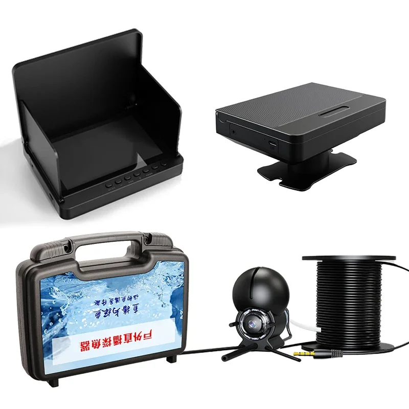 VZb100 % IPX8 Waterproof Fish Finder,Underwater, 220 ° Fishing Camera, 1080P IPS Screen, 9 Hours Endurance Night Vision, 5.0 in - imagen 3