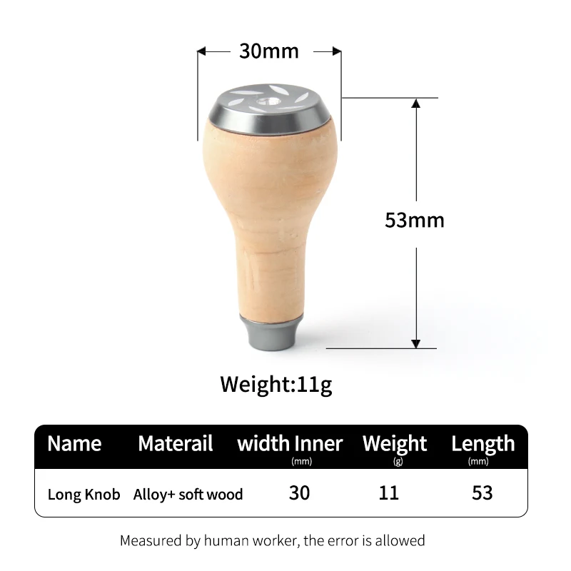 Ruke nuevo carrete de pesca perilla de madera Baitcasting carrete giratorio mango perilla incluye 2 uds rodamientos accesorio de carrete DIY para tipo Sh/Dai - imagen 5