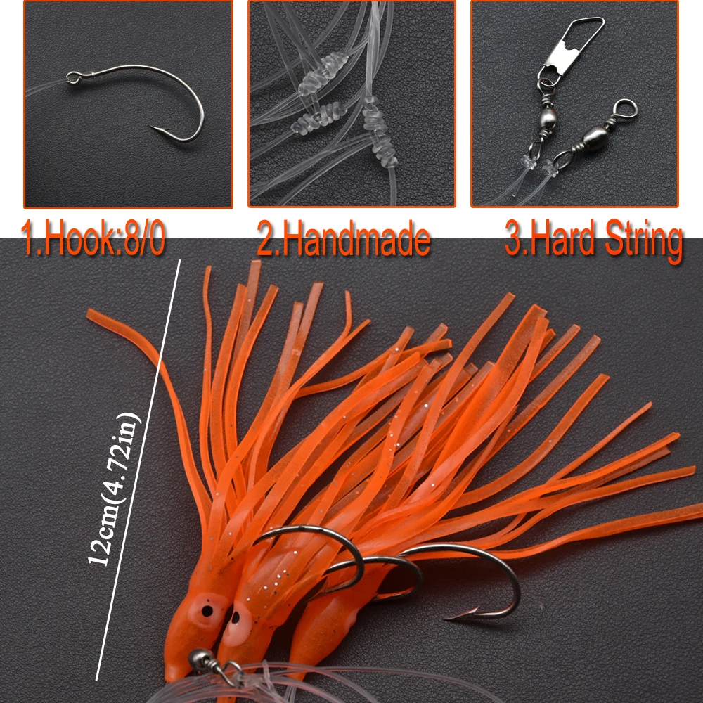 Aparejos Sabiki para calamar y atún – Línea fuerte pesca grandes - imagen 3