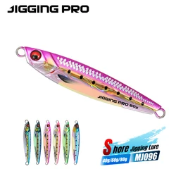 JIGGING PRO 40g 60g 80g señuelo de Jigging Shore impresión 3D escala Real plantillas de Metal de fundición larga señuelo de pesca