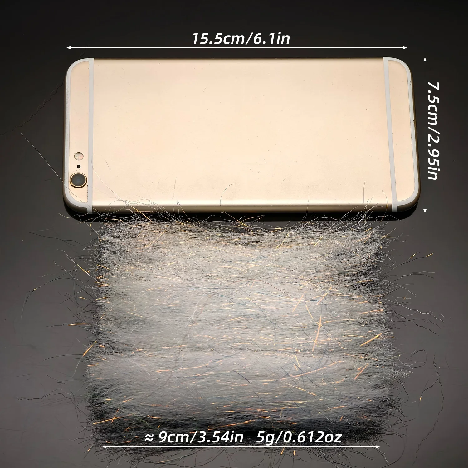 ANFS 4pack/8pack 9cm/3,54 fibras sintéticas de serpentina larga, Material de atado de moscas de serpentina de pececillos de cebo-increíble regalo de pesca DIY - imagen 5