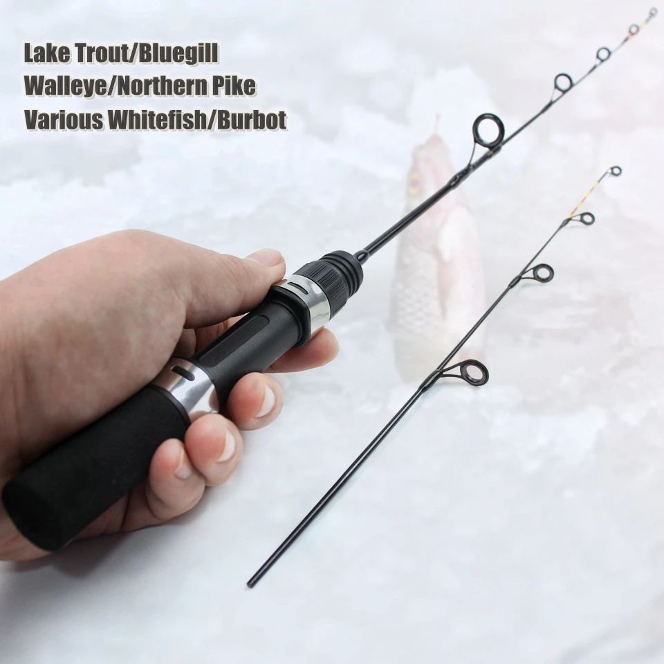 Caña de pescar ultraligera y portátil, adecuada para pescar en hielo en invierno, con punta sensible para una rápida detección de peces. - imagen 3