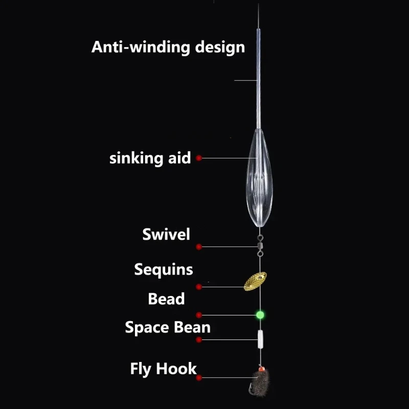 Flotador Bobber hundimiento para pesca de carpa, trucha y lubina - imagen 2