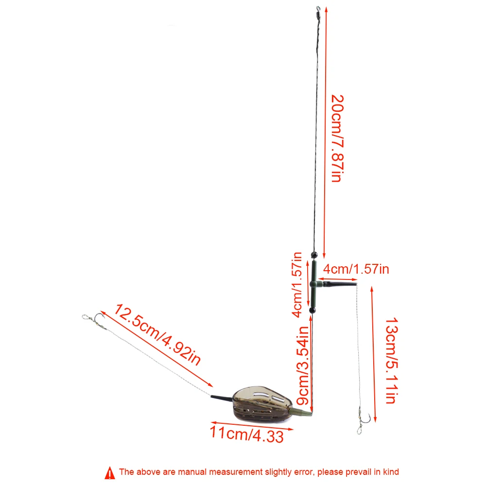 NGB 60g-100g Europa aparejo de Pesca de carpa método en línea de pelo alimentador cebo jaula líder línea central Grupo de Pesca - imagen 5
