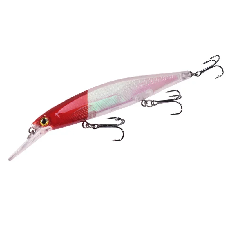 Señuelo de pesca Minnow, 12,5 cm, 12,8g, Wobbler de plástico, cebo duro Artificial con gancho para lubina, carpa, Lucio, aparejos de pesca Crankbait, 1 ud. - imagen 4