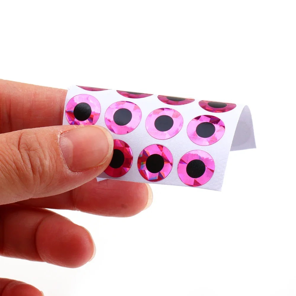 Wifreo 200 Uds 2D ojos de pez planos holográficos Material de atado de moscas para señuelos de plantilla Crankbaits serpentinas Baitfish señuelo de pesca de trucha - imagen 4