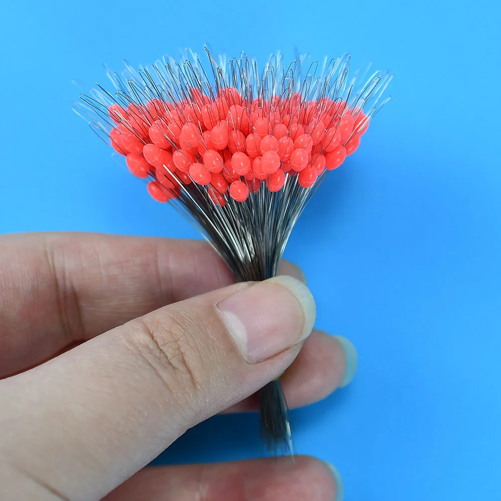 300 Uds. Tapón ovalado de silicona para frijol espacial Bobber profesión flotador de pesca resistencia Anti-hebra línea de pesca equipo de pesca - imagen 3