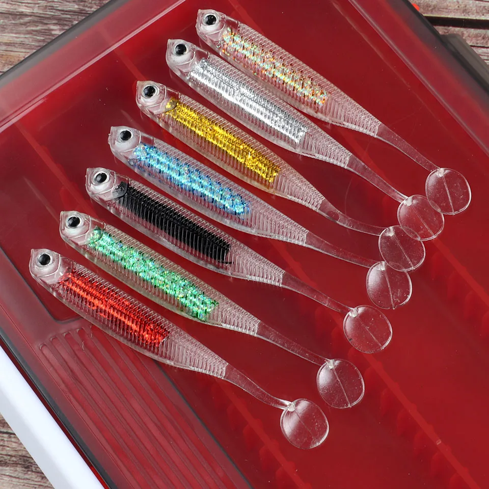 WALK FISH-señuelo suave para pesca, cebo para Sábalo, Swimbaits Jig Head, 2,2g/80mm, 6 unidades por lote - imagen 5