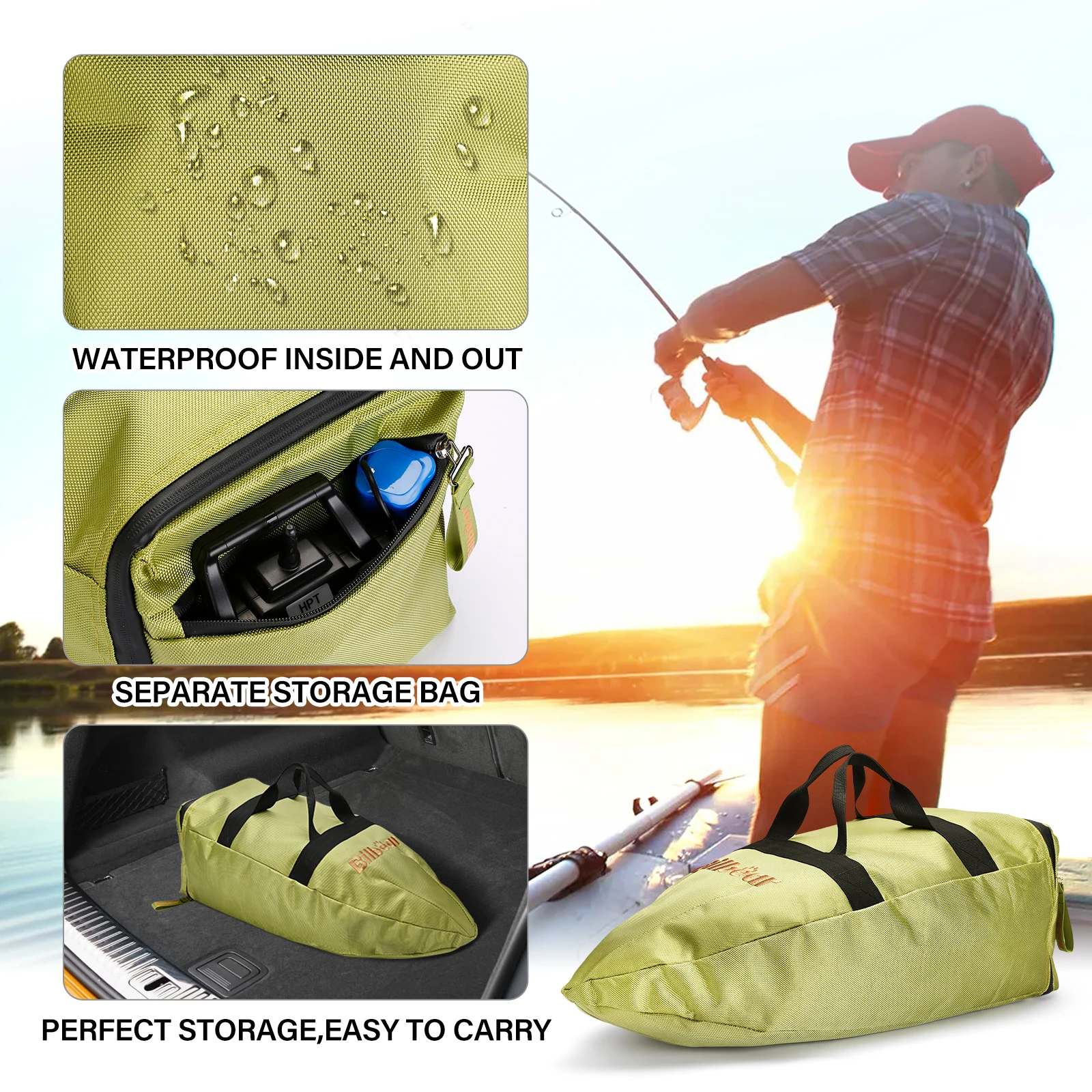 Bolso de mano con Control remoto para pesca de carpa, bolsa de transporte para barco de cebo, inalámbrico, juego de manos