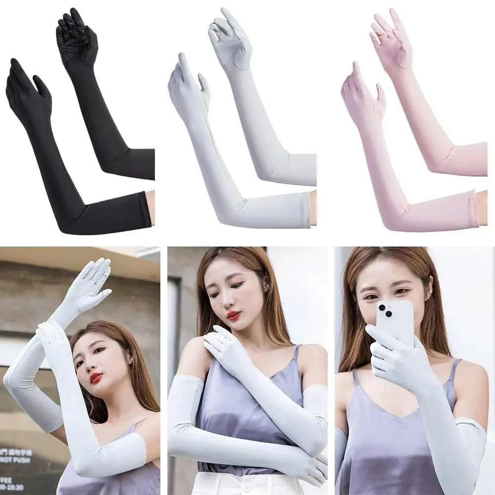 Mangas de brazo de baloncesto para correr, protección solar, deporte al aire libre, Mangas de seda de hielo para protección solar, verano más cálido - imagen 2