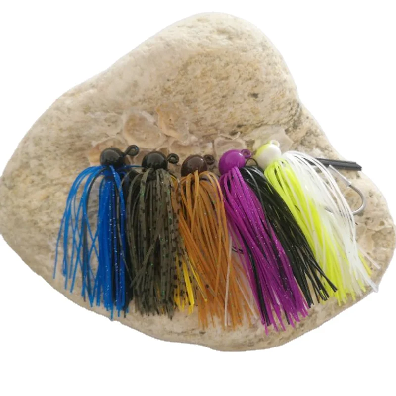 LUTAC Señuelos De Pesca, plantilla De goma, 10g, Mustad, anzuelo, cebos De natación, Vinilos De Silicona, cebo Artificial giratorio - imagen 5