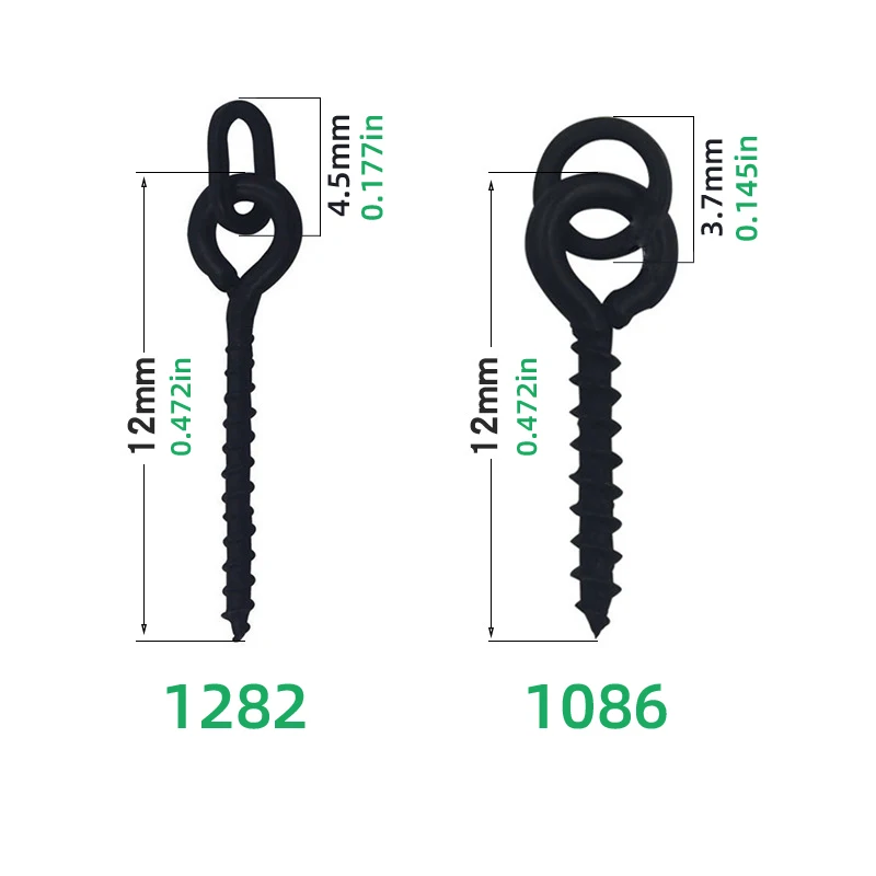 DNDYUJU 20 Pcs Carp Fishing Boilie Screw with Solid Ring Bait Tool Chod Rigs Fishing Tackle - imagen 2