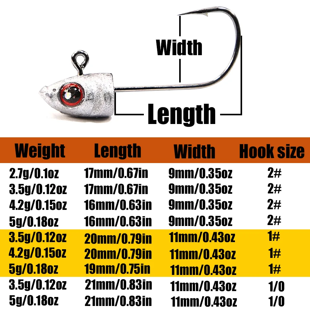 Anzuelos de pesca B & U, anzuelo con cabeza de anzuelo, anzuelos afilados, cebo suave, anzuelos de púas de gusano, aparejos de pesca, señuelo duro - imagen 4