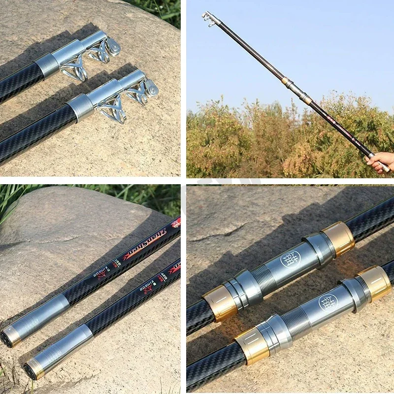 Caña de pescar de carbono de 3,6 M-4,5 M, 50kg por encima, caña de tiro de larga distancia superdura, barco de mar telescópico, cañas de pescar de alta calidad - imagen 4