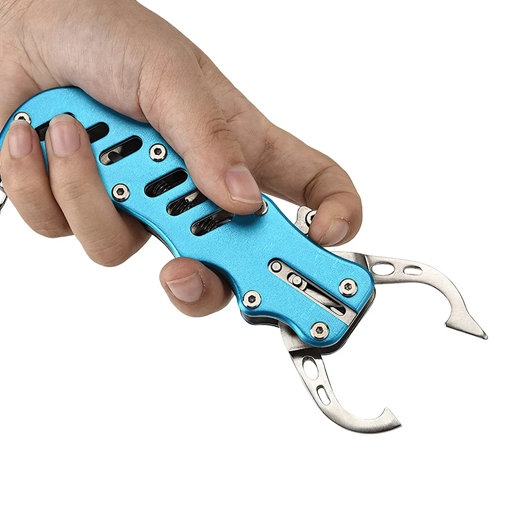 Agarre de mano portátil de acero inoxidable, gancho de agarre de pesca, pinza de labio, gancho de agarre de pescado, herramienta de aparejos de pesca - imagen 2