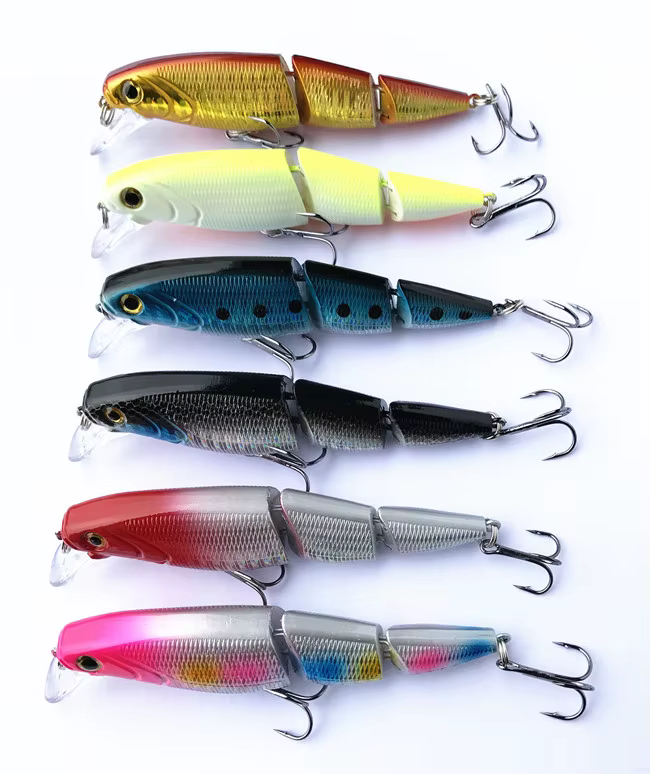 Señuelo Minnow articulado vinilo para depredadores tres segmentos - imagen 4