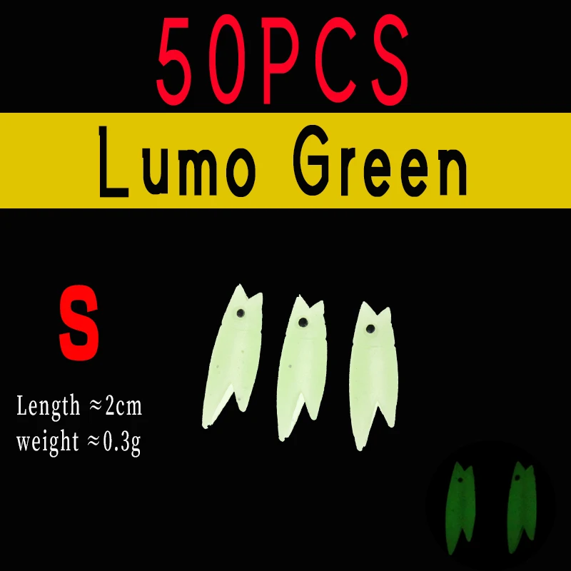50pcs S Lumo Green