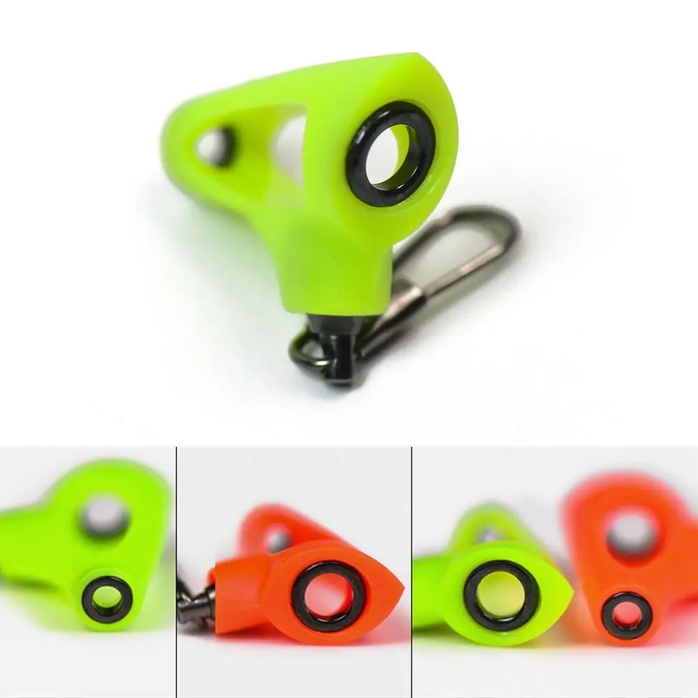 Cabeza de plástico giratoria con enganche para pesca, gancho deslizante, Clip transparente a presión, deslizamiento de peso para hilo de pescar trenzado, 4/10 Uds. - imagen 2