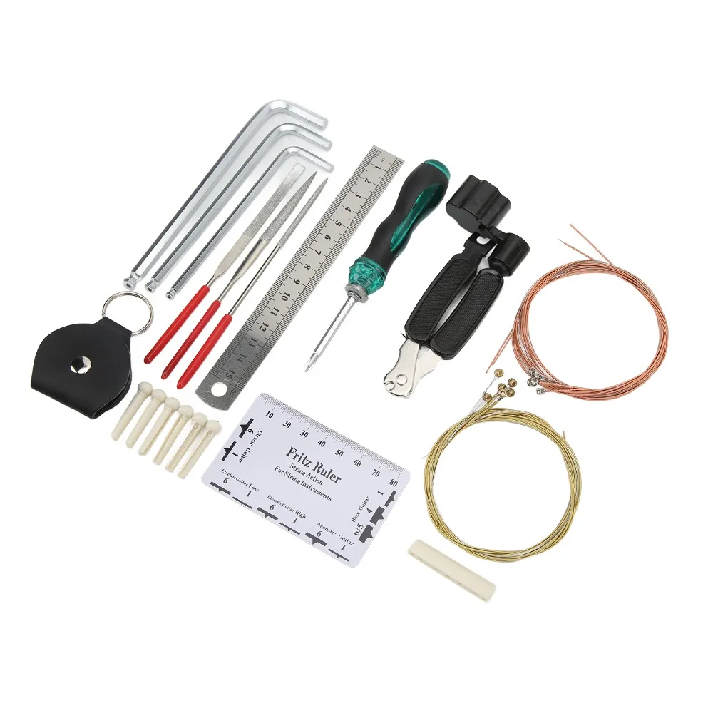 Kit de reparación para guitarra con herramientas, cuerdas y bolsa - imagen 4