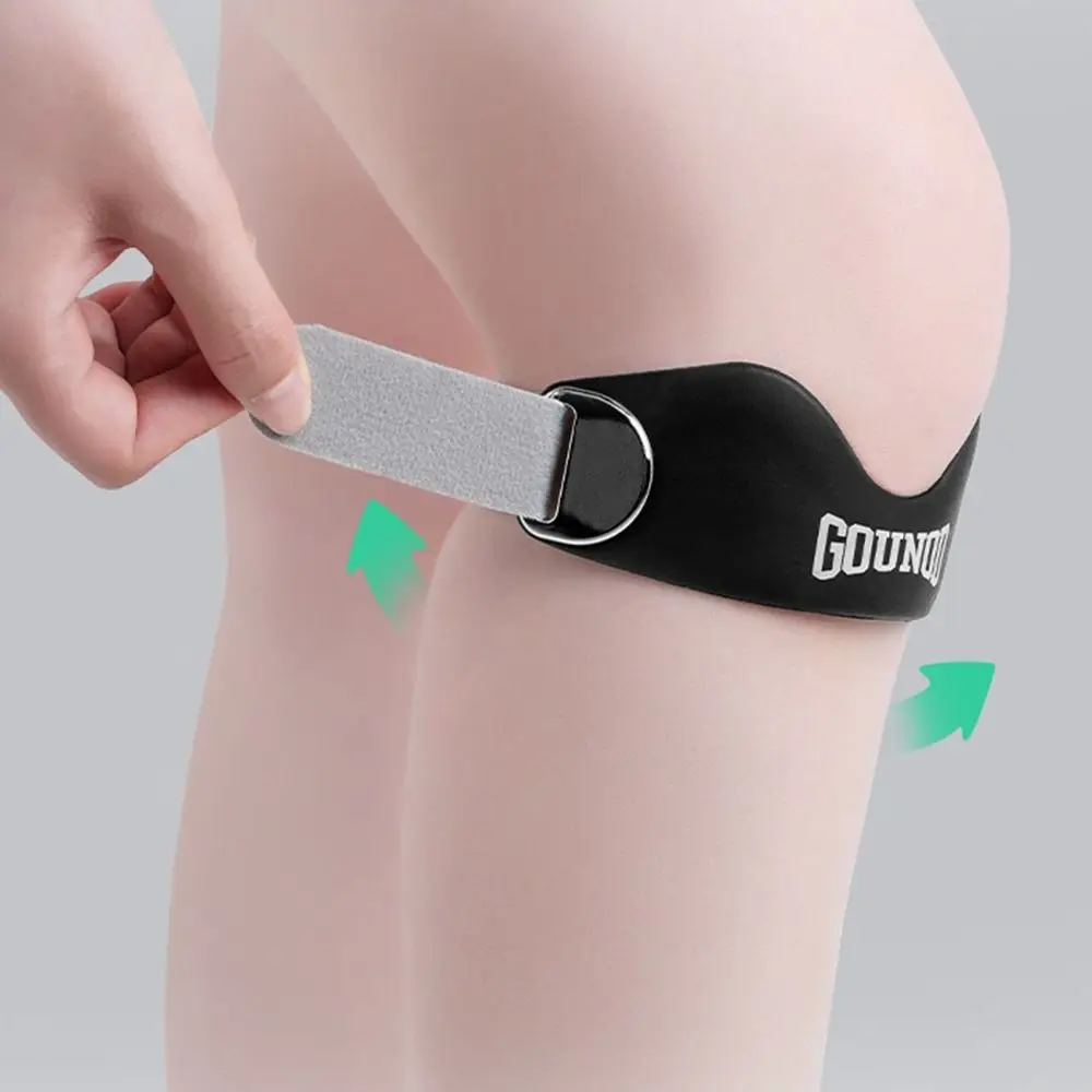 Rodilleras de presión con cojín, correa para rótula, rodillera suave y transpirable, soporte para rótula, rodillera presurizada ajustable, pelota de tenis - imagen 5