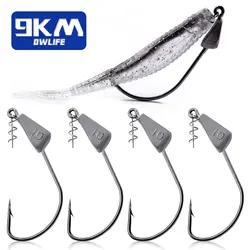 Anzuelos Jig Head 9KM sin maleza – Para vinilo y lubina