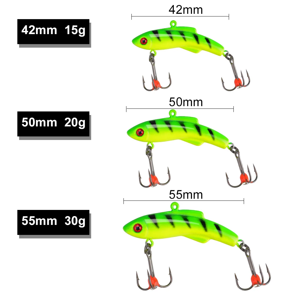FISH KING-señuelo de pesca en hielo, cebo duro de 15g/42mm, 20g/50mm, 30g/55mm, equilibrador, ojos 3D, Jigging, cebo de pesca equilibrado - imagen 2