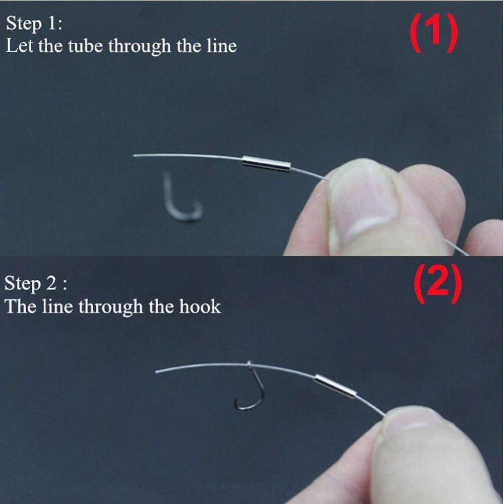 180 unids/caja 0,6mm-1,4mm tubo de pesca de cobre tubo de alambre de pesca manguitos de engarzado conector accesorios de sedal herramienta - imagen 4