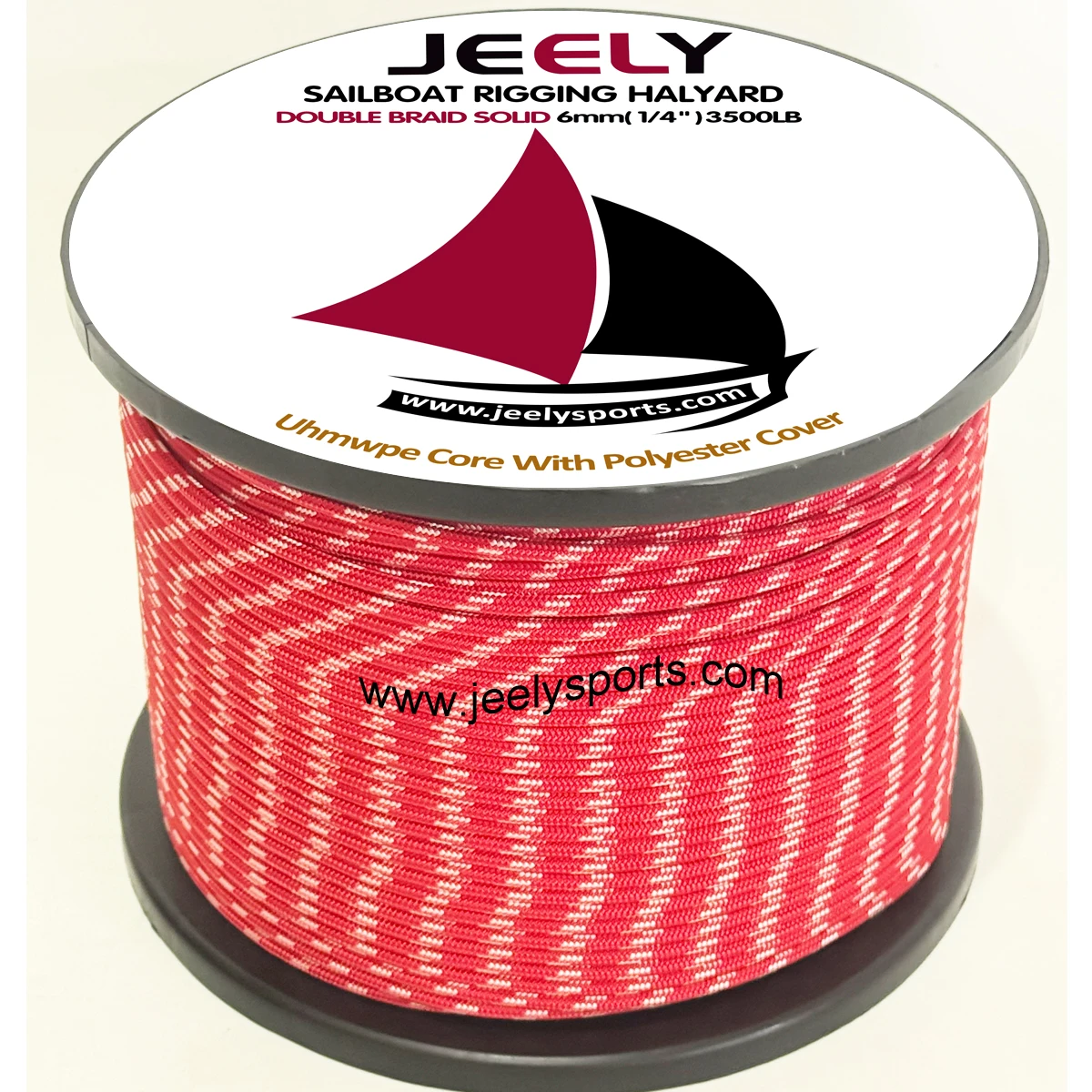 20 m/rollo 6MM 3500lb Núcleo UHMWPE con chaqueta de poliéster Cuerda para velero - imagen 2