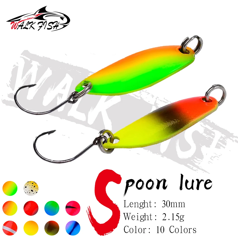 Walk Fish cuchara para trucha y lubina con lentejuelas coloridas