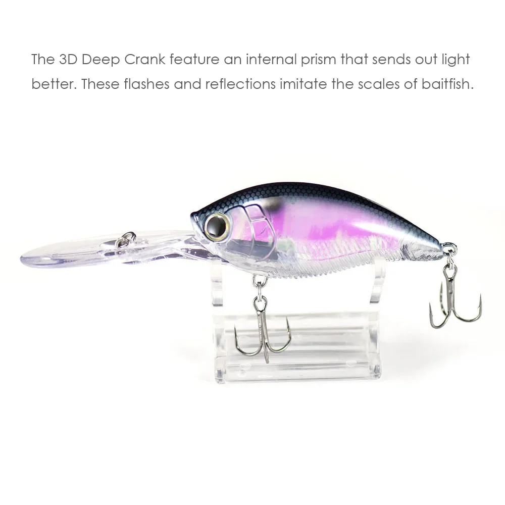 COUNTBASS-cebos de manivela profundos 3D, Señuelos de pesca flotantes de 70mm y 21g, profundidad de buceo de 3,5-4,5 m, señuelos de pescador oscilantes - imagen 5