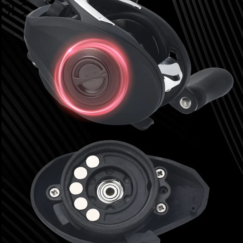 GLS-carrete de pesca de alta velocidad, accesorio de Metal para agua salada/dulce, relación de engranaje 7,5: 1, Baitcasting - imagen 4