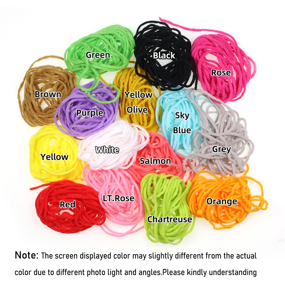 Wifreo-Mini fregona de chenilla para atado de moscas, fibra sintética, Caddis, moscas, gusanos de Squirmy, trucha, Material de fabricación de señuelos, 3 m/paquete - imagen 5