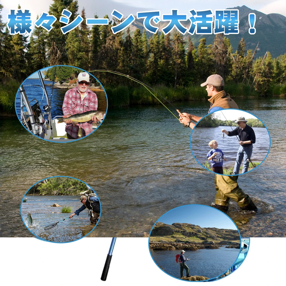 Tamo Yama Telescópico – Red de Pesca Plegable en Aluminio para Arroyo - imagen 2
