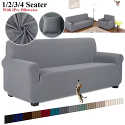 Funda de sofá de LICRA Jacquard, funda de sofá elástica de 1/2/3/4 plazas para sala de estar, funda protectora de muebles para niños y mascotas