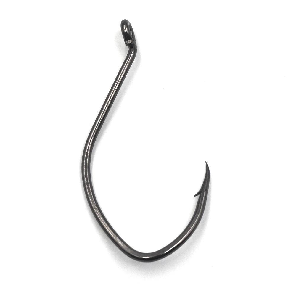 MNFT-anzuelo de pesca grande afilado de acero al carbono, anzuelo afilado de 8x4cm, para agua salada, afilado, 10 piezas - imagen 2