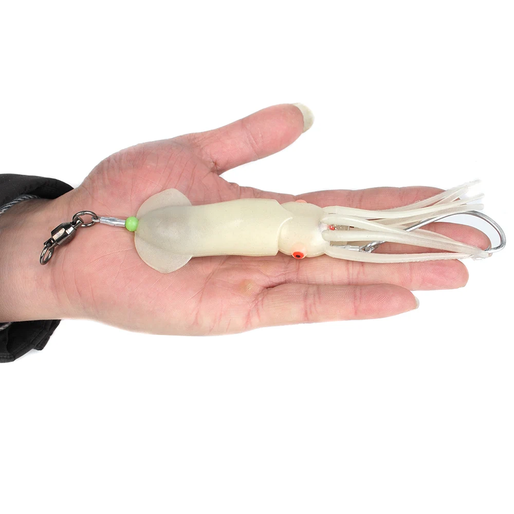 Faldas luminosas de pulpo de 35g, señuelo de pesca Trolling, cebo de calamar, Surf, pesca, destello de luz LED, Wobbler para atún Wahoo Marlin - imagen 4