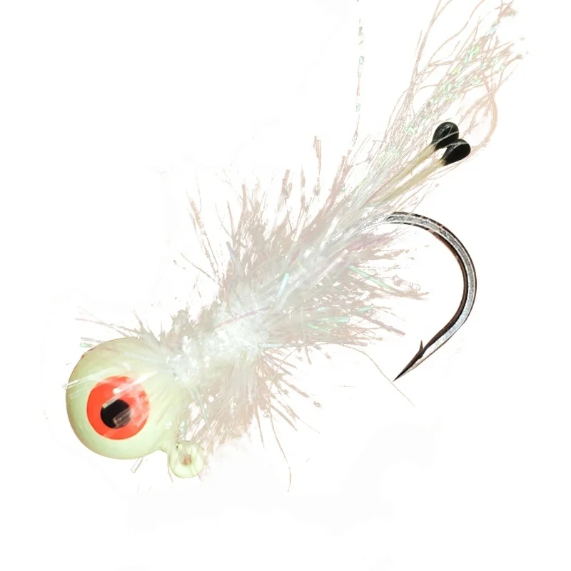 TAKEDO-Anzuelo de pesca, anzuelos luminosos, cebos artificiales para camarones, señuelo de pesca con mosca, pesca en hielo para trucha, 2G, 5G, 10G, 5 uds. - imagen 3