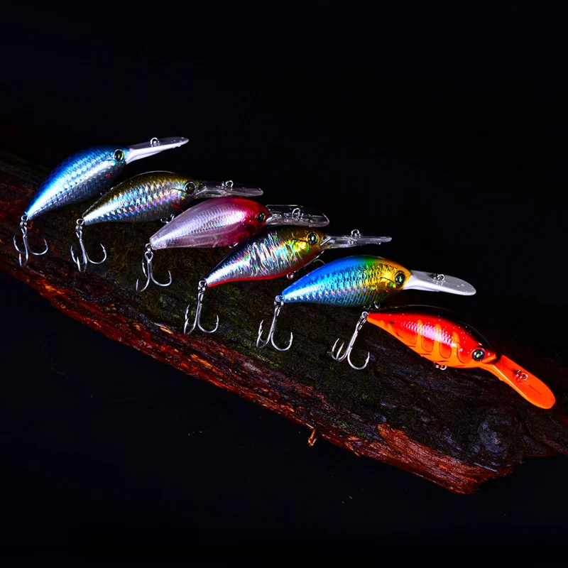 1 unidad de Crankbait de sonajero, 10,5 cm-15g, señuelo de pesca flotante, cebo duro ruidoso, Wobbler Artificial, Swimbait de lubina de fundición larga - imagen 4